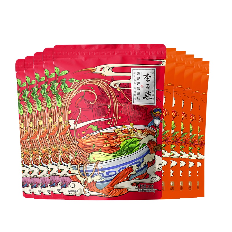 李子柒薯你弹酸辣粉252g*5袋+李子柒红油面皮148g*5袋