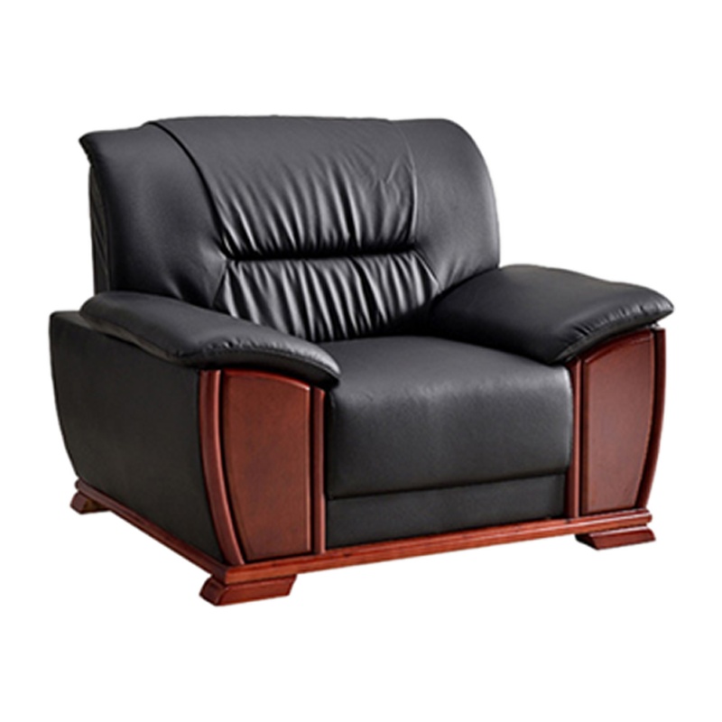 创世人 现代简约单人位沙发商务接待会客沙发