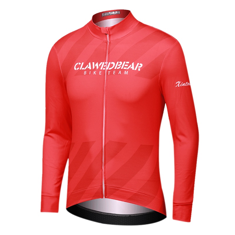 XINTOWN秋冬新品加绒骑行服男抓绒上衣山地公路自行车服防寒保暖