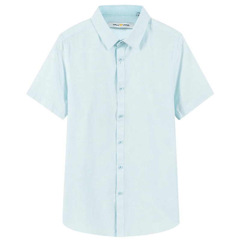 雅鹿男装夏季商务休闲男士短袖衬衫百搭衬衫男DD2CE058S