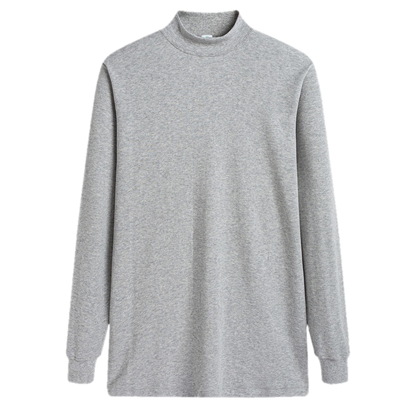 A&Bab内衣男士保暖单件上衣薄款纯棉半高领内穿贴身棉毛衫