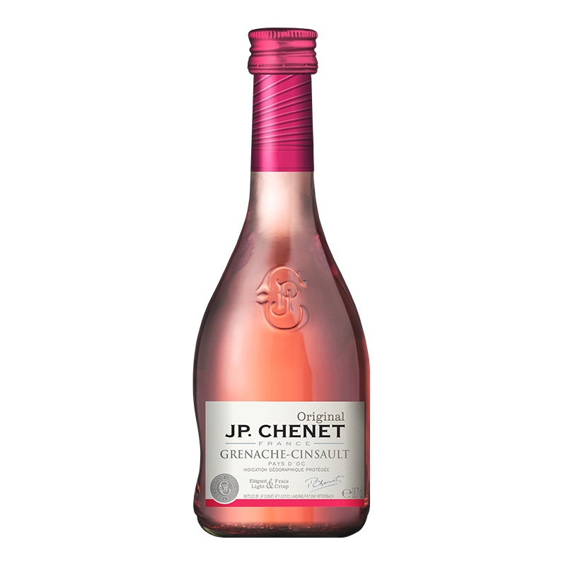 法国原瓶进口 香奈(J.P.CHENET) 经典系列歌海娜神索半干型桃红葡萄酒187ML单支