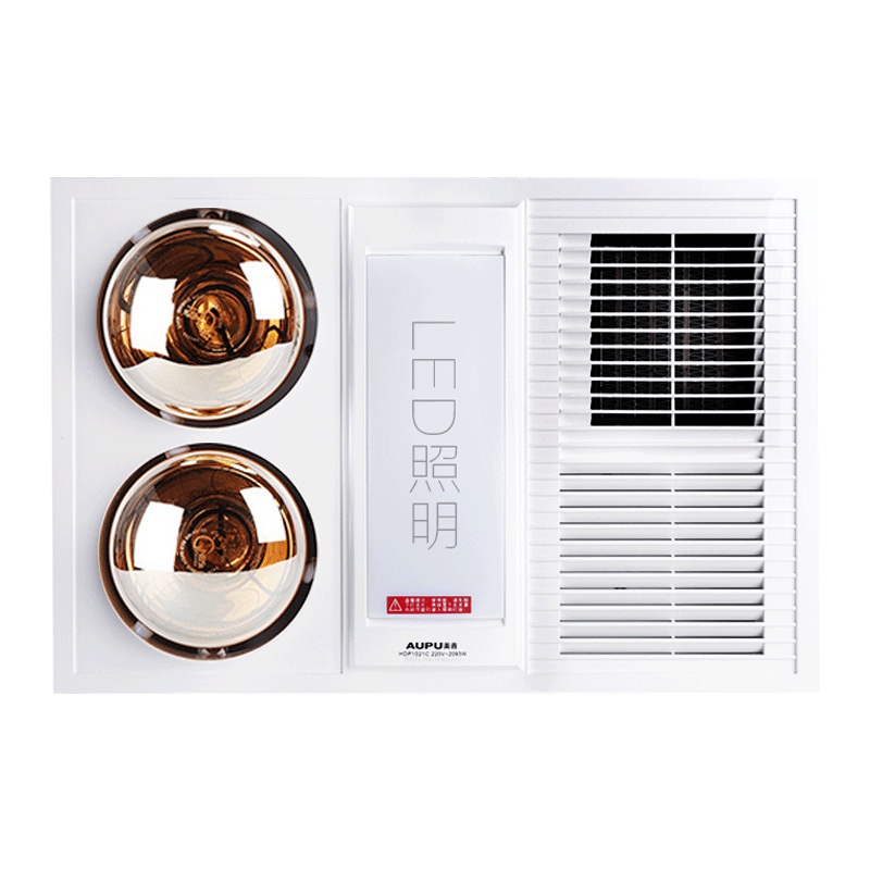 奥普(AUPU)浴霸HDP5121AL 嵌入式风暖灯暖双暖浴霸 LED照明多功能 换气扇 适合集成吊顶式 普通吊顶式