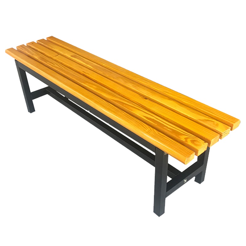 贞合 浴室椅凳 更衣室长条椅 休息木板椅 公园长条椅子 实木椅 原木黄