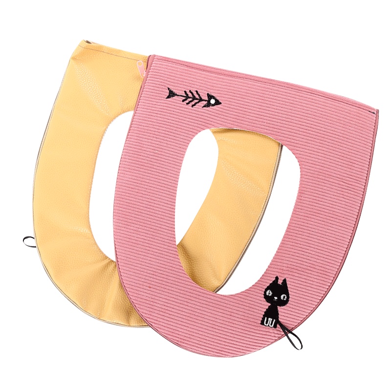 邦禾 冬季马桶坐垫 家用拉链马桶圈垫坐便套马桶套防水通用坐便器垫