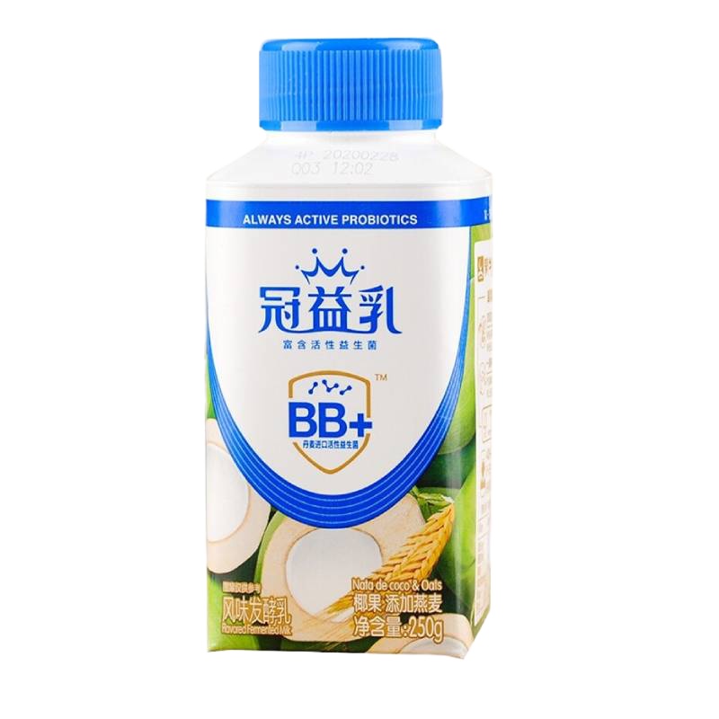 蒙牛冠冠益乳酸牛奶椰果果粒250g