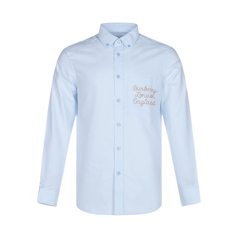 博柏利 BURBERRY 男款 棉质长袖衬衫80367561