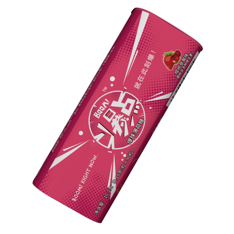 Vhealth爆点爆珠口气清新丸樱桃草莓味提神抗疲劳持久清新口香去口臭网红接吻神器90粒