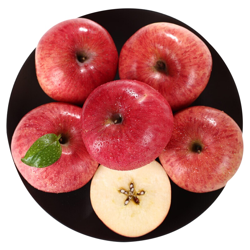 展卉 陕西洛川苹果 2.5kg装 果径75-80mm 新鲜水果
