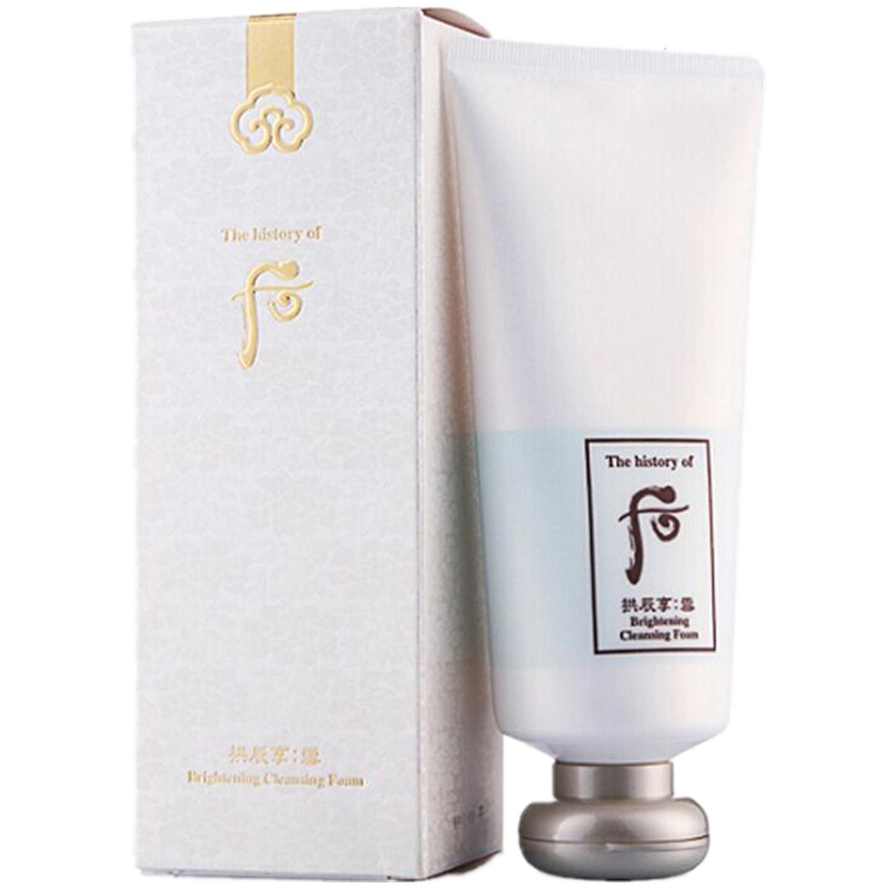 whoo韩国雪玉凝洁面乳 雪洗面奶深层清洁嫩白提亮肤色消除暗沉淡化黑色素斑点痘印180ml