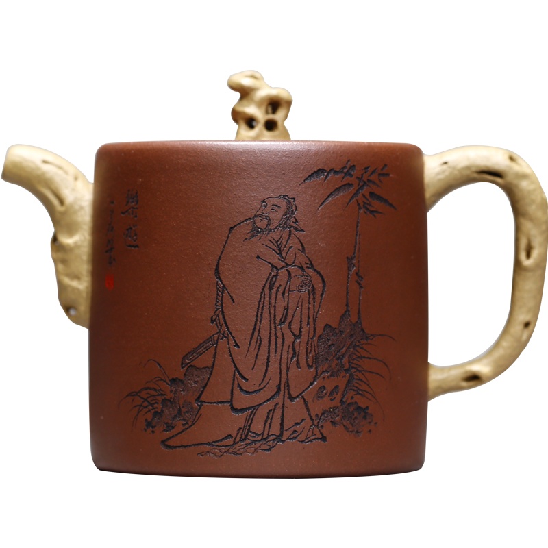 名人高工周小明纯全手工 树桩井栏 原矿清水泥精品高档紫砂壶礼品 收藏送礼 礼盒包装 支持视频认证