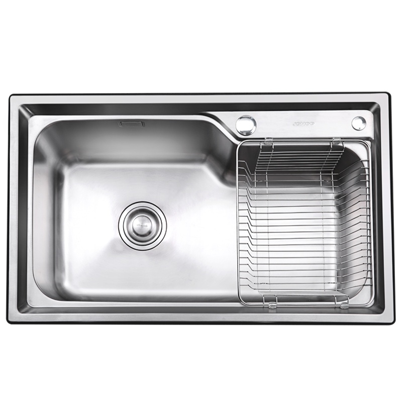 JOMOO九牧水槽单槽套餐加大厚304不锈钢厨房洗碗洗菜盆龙头