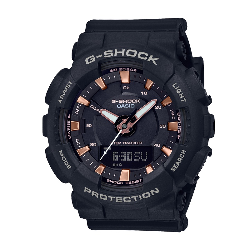 CASIO卡西欧手表 G-SHOCK 运动防水炫彩多功能女表夜光防震百搭时尚石英腕表GMA-S130PA-4APR