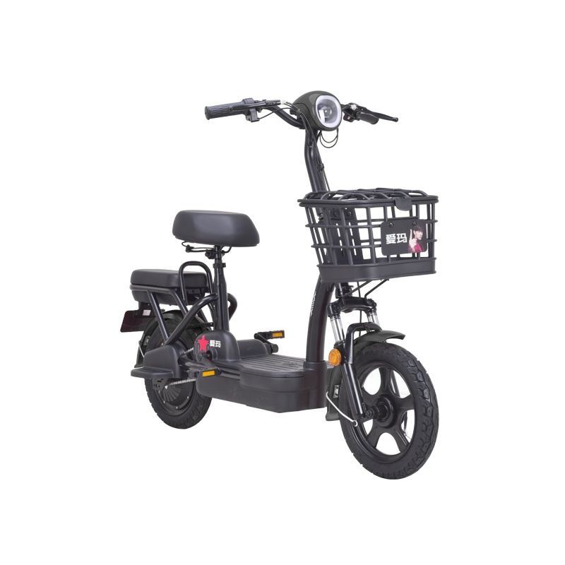 爱玛(AIMA)小火箭新国标48V12AH铅酸电池时尚电动自行车牛油果绿