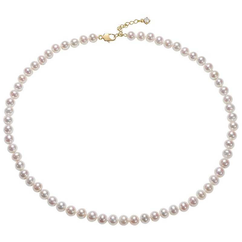 佰色传情 强光泽白色淡水珍珠项链妈妈婆婆款母亲节礼物女送长辈送朋友女友礼物生日