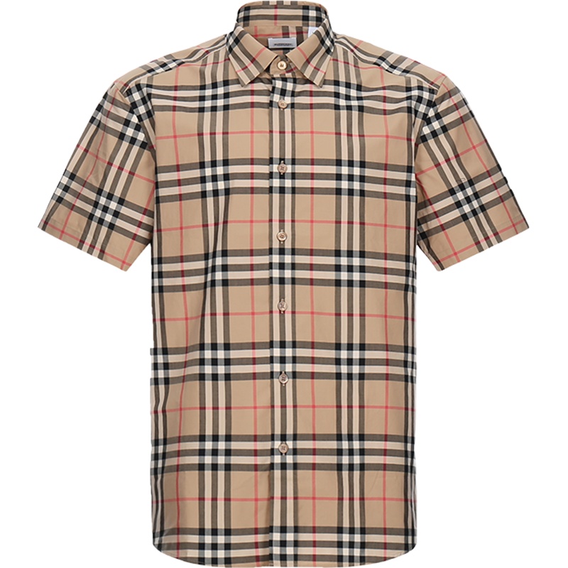 BURBERRY 博柏利 男款棉质短袖衬衫 80208691