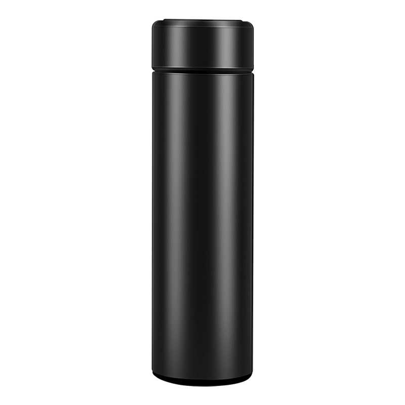 灵孜格304不锈钢智能保温杯男女便携水杯大容量真空便携学生泡茶杯【304不锈钢睿智黑弹跳保温杯350ml】