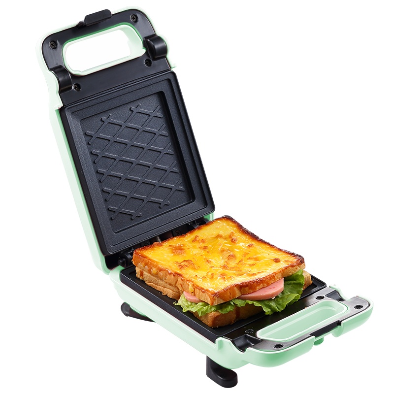 金正(NiNTAUS)早餐机 家用早餐双面加热三明治机 电饼档烤面包机 全自动轻食机 绿色JZK-601