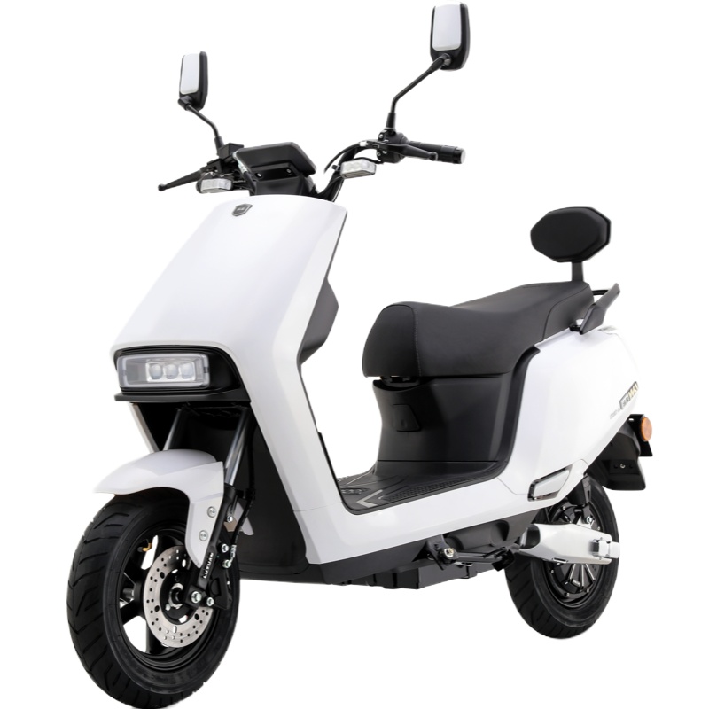 绿源电动车SOC版欧疆72v电瓶车MHN6男女士双人高速长跑电动摩托车 白色