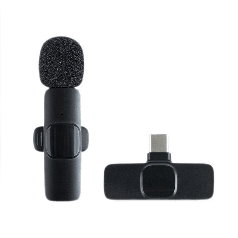 晶华 领夹式无线麦克风苹果iPhone华为手机录音K歌抖音短视频户外直播声卡采访拍摄typeC安卓设备降噪话筒 D800
