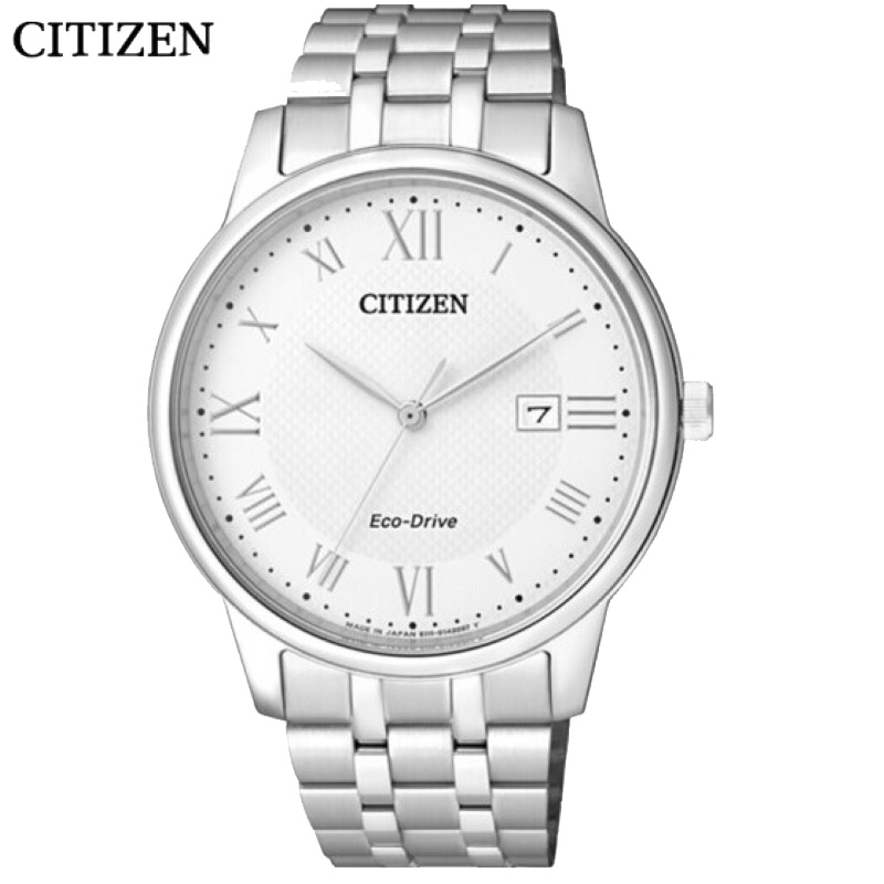 国行 西铁城(CITIZEN)手表 光动能罗马刻度简约复古风商务男表BM6970-52A