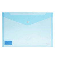 【精选】得力(deli)5505文件袋 A4加厚透明按扣 资料袋公文袋 10装（1包价格）【XC】