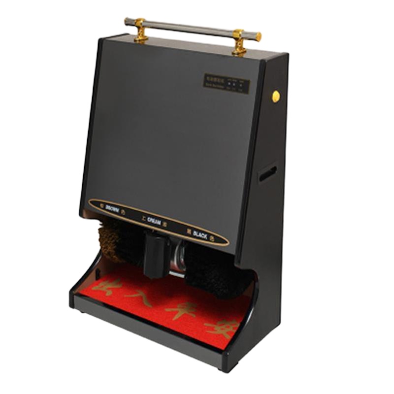 小海牛帝邦全自动感应擦鞋机 酒店大堂大厅高档钛金电动立式擦鞋器