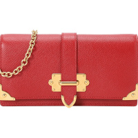 【预定】20春夏款Prada Cahier 皮革迷你手袋 18.5*9.5*3CM