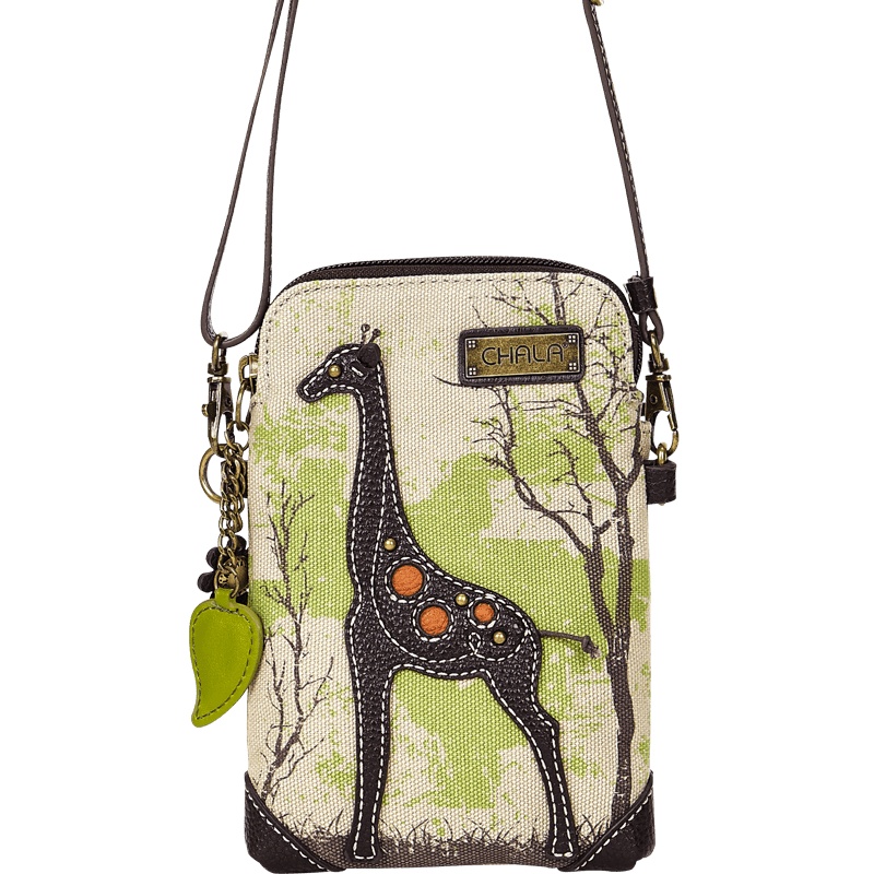 chala手机包女斜挎布艺迷你时尚个性2020新款秋冬小包包帆布包长颈鹿