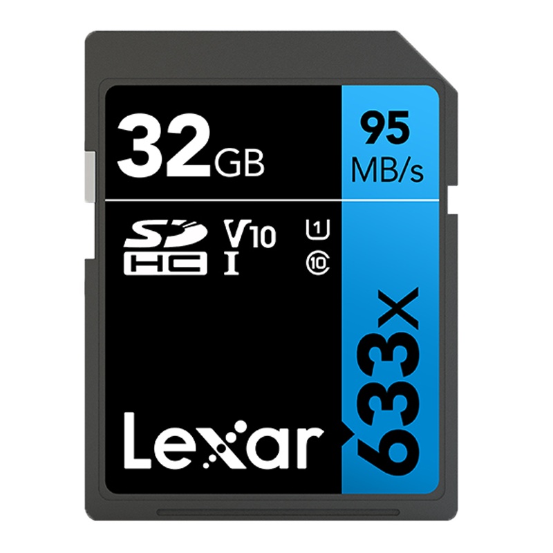[免邮]雷克沙(Lexar)32G SD卡 633X class10 U1 V1相机存储内存卡 读95MB/s