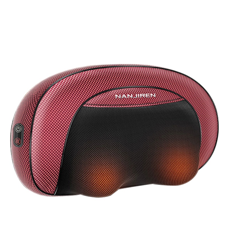 南极人按摩枕NBX8F50373 豪华充电款中国红颈椎按摩器肩颈部腰部按摩仪多功能全身家用车载电动按摩枕头