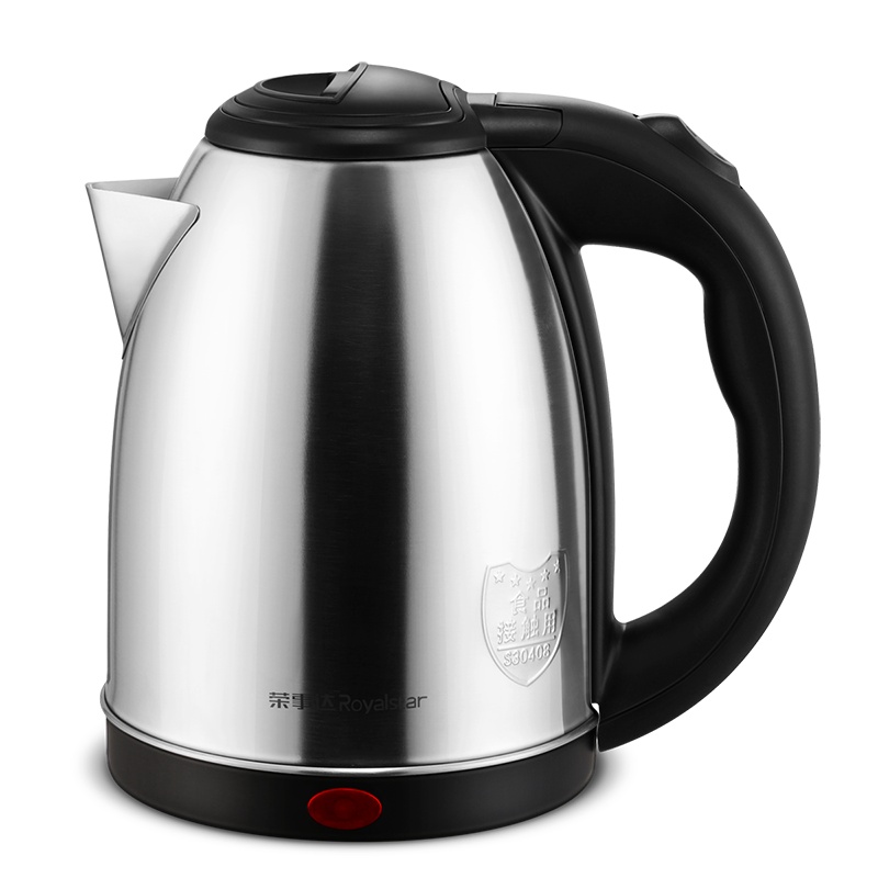 荣事达电水壶大容量烧水壶1500W大功率开水壶304不锈钢防烧干电热水壶G18A29