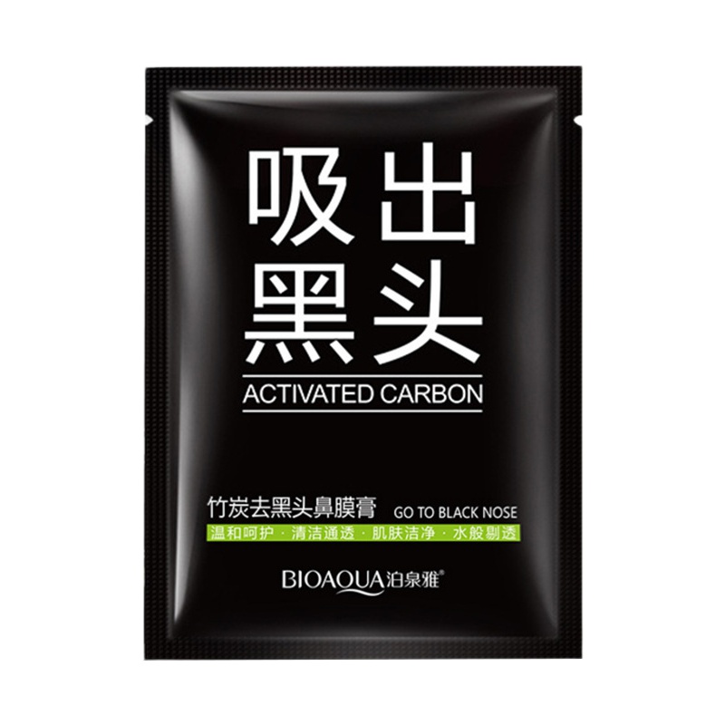 泊泉雅竹炭去黑头鼻膜膏6g t区护理洁净肌肤撕拉面膜 去黑头鼻贴