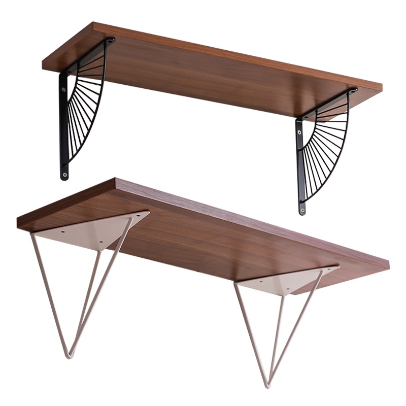 宝优妮墙壁置物架壁挂客厅电视背景墙装饰简约卧室书架多层隔板架[自由组合2]