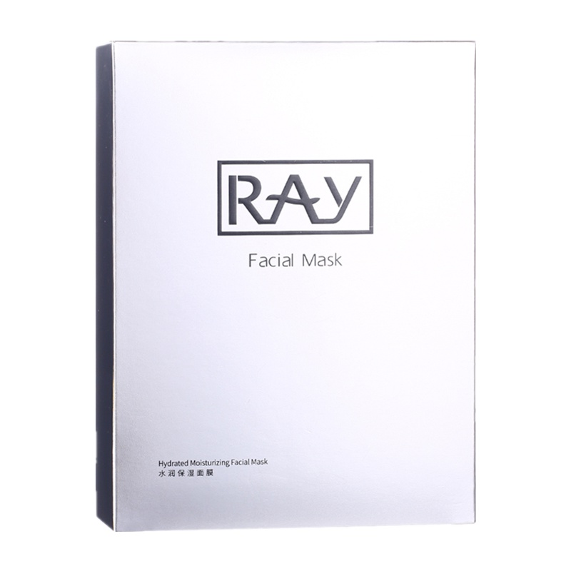 第二盒33元 官方正品RAY蚕丝面膜男女妆银色保湿补水收缩毛孔10片 银色装