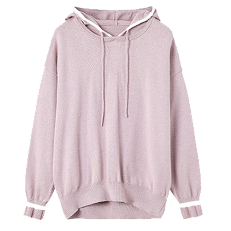 【热卖】7M连帽针织衫卫衣春装新款韩版长袖学生外套修身毛衣短款上衣72000765