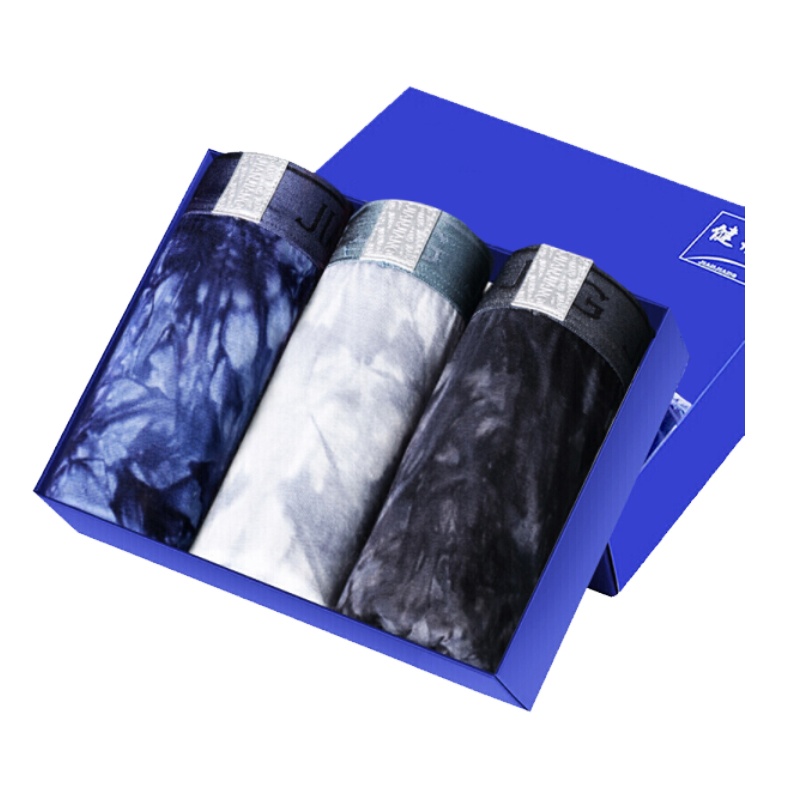 健将内裤男四角裤平角内裤男时尚潮流u凸性感印花短裤头男裤衩81J27