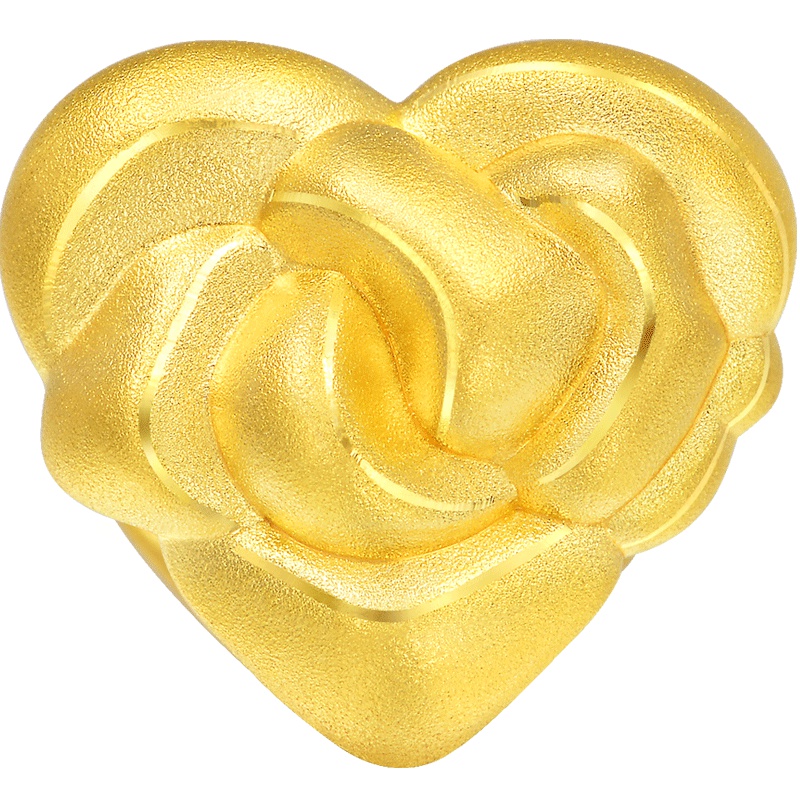 周生生(CHOW SANG SANG)金足金Charme串珠系列玫瑰心形转运珠定价