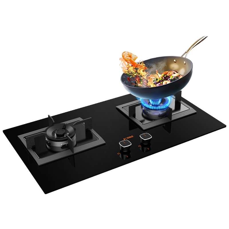 方太(FOTILE)燃气灶 煤气双眼灶 升级4.5KW大火力 荷叶仿生不粘油面板JZT-HC8BE