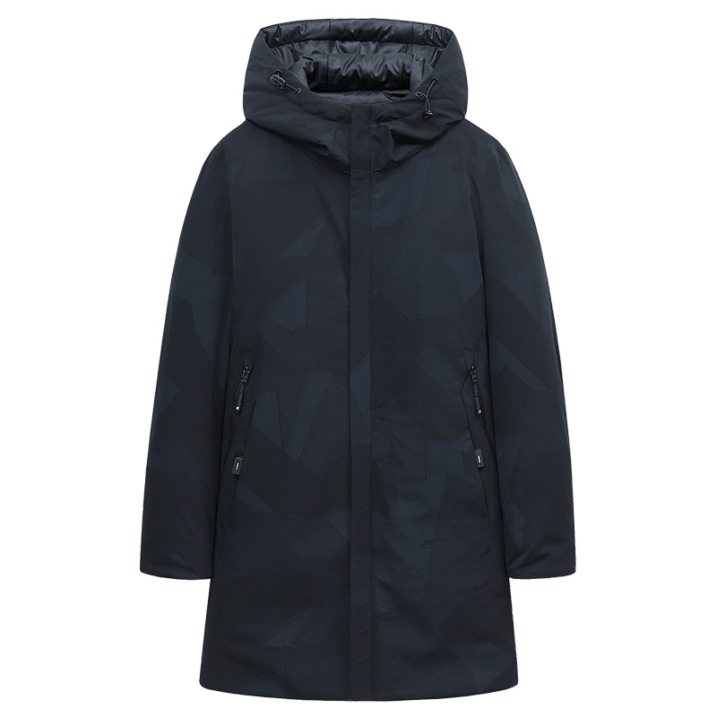 雪中飞反季羽绒服男加厚冬装男生时尚连帽保暖白鸭绒宽松羽绒外套