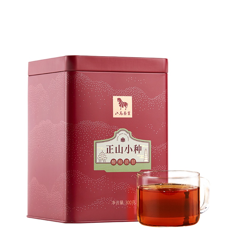 八马茶叶 武夷红茶武夷山正山小种红茶 大罐装300g
