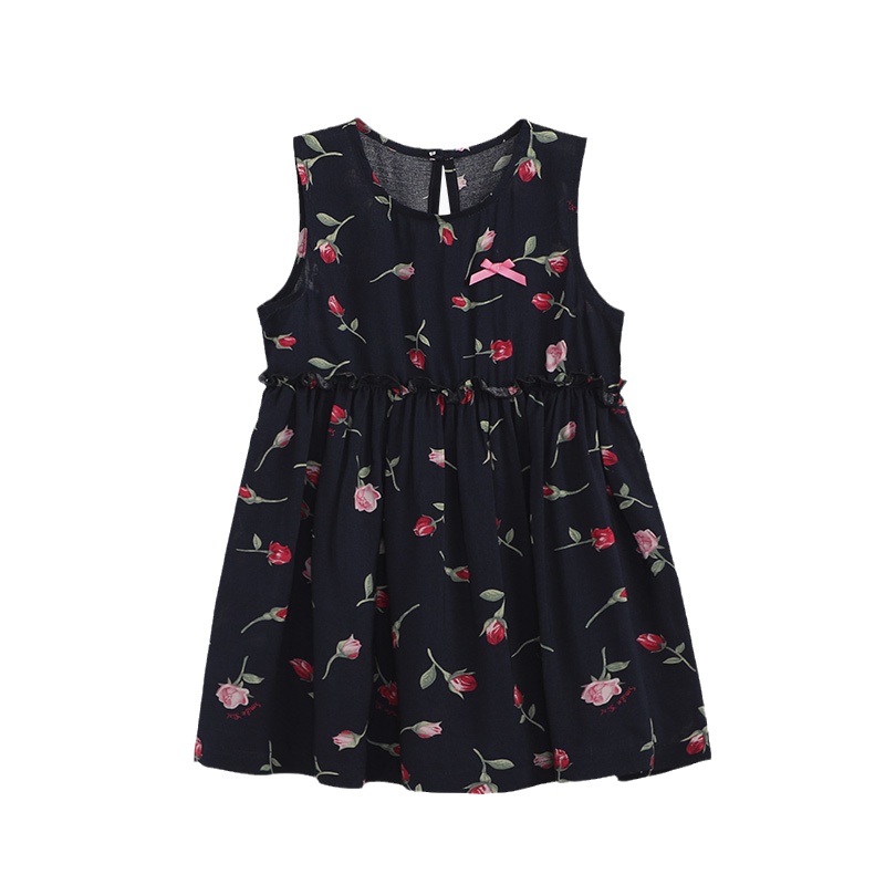 精典泰迪女童连衣裙2021夏季新款儿童洋气背心裙宝宝碎花裙