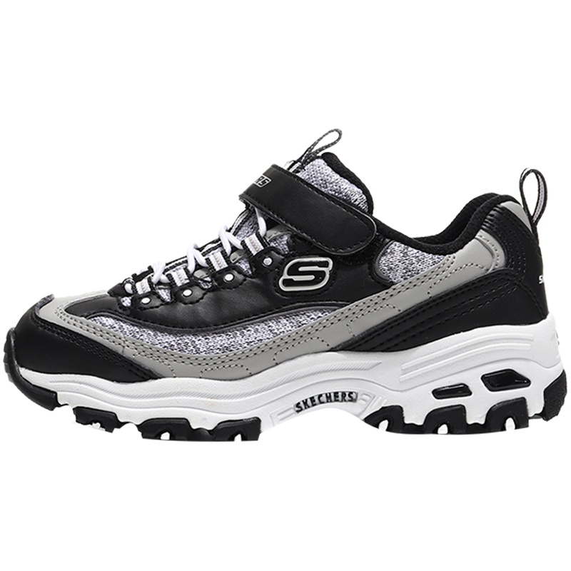 【自营】Skechers斯凯奇男童熊猫鞋D‘lites舒适运动鞋664094L 664094L/BKW黑色+白色