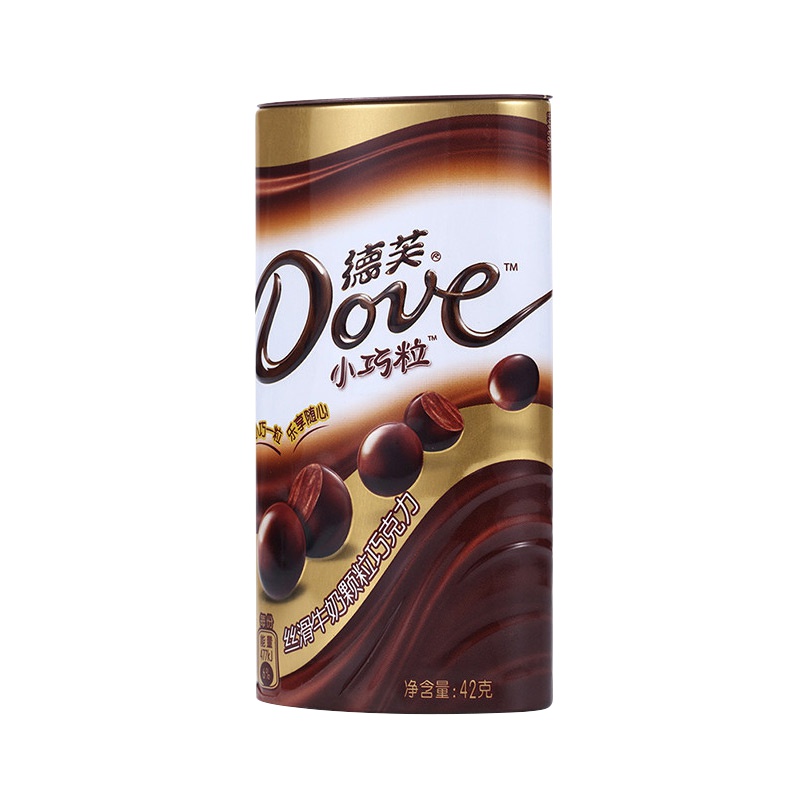 德芙(Dove)便携罐装小巧粒牛奶42g/罐