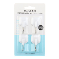 茶花(CHAHUA) 2912 厨房挂钩贴浴室强力粘钩子挂衣钩 4支/组 3组12支装