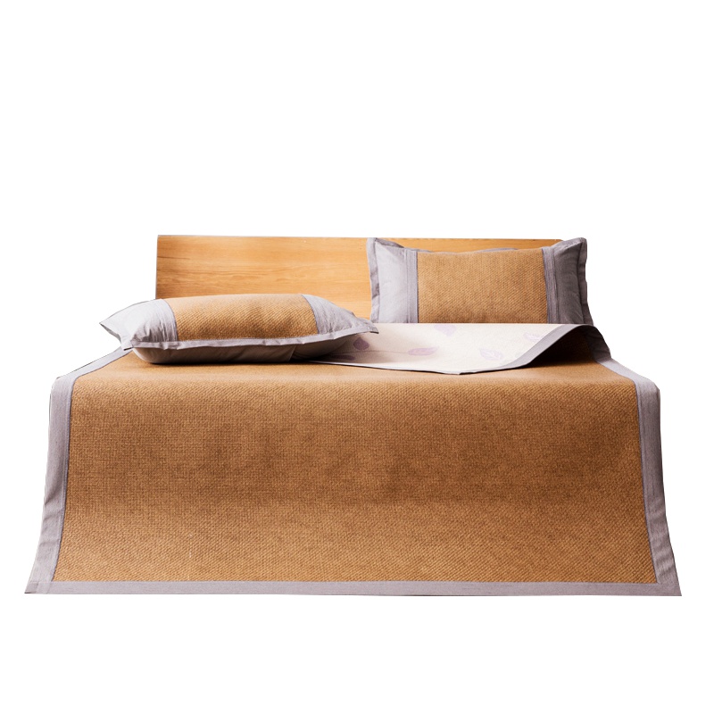 南极人(NanJiren)家纺 藤席凉席1.8m床三件套1.5米夏季折叠冰丝席1.2单人学生宿舍草席子凉席套件