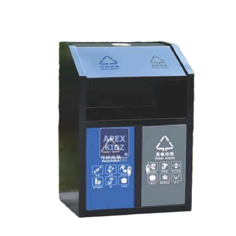振真ZZ-100户外分类垃圾桶不锈钢果皮箱室外公园小区物业环卫垃圾箱