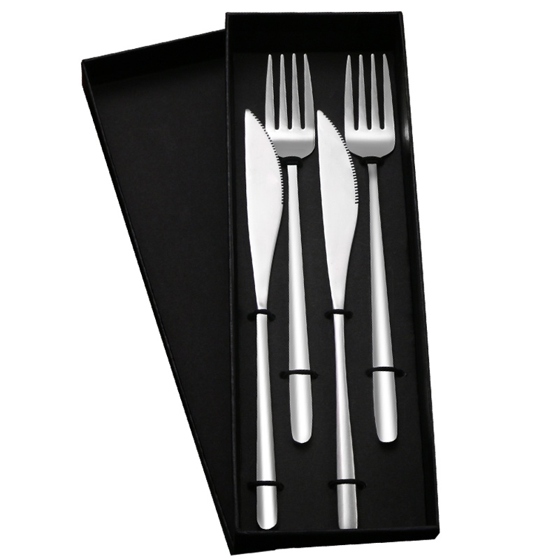 鸣顺西餐牛排刀叉盘子套装家用韩式餐刀304不锈钢叉子勺子餐具