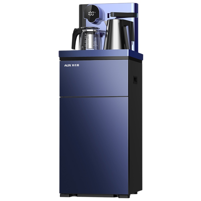 奥克斯/AUX 自营茶吧机 家用遥控自动上水 下置式冷热即饮水机家用养生茶饮机安全童锁桶装水净水YCB-0.75-16