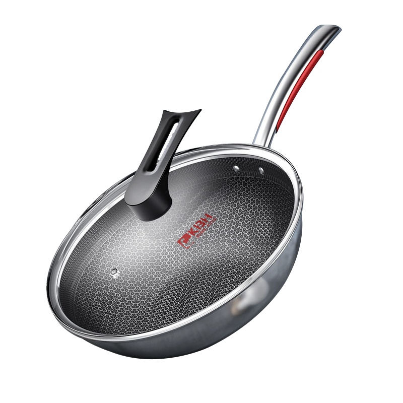 康巴赫CHC32A3316不锈钢三代炒锅32cm